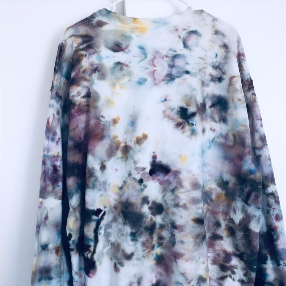 Tie Dye Custom Made Pullover Fleece Crewneck NEW - Picture 6 of 8